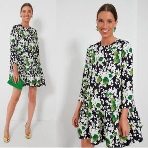 Tuckernuck Noir Hydrangea Long Sleeve Dress